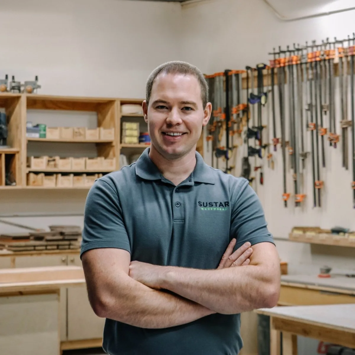 Ian Sustar in the Sustar Woodworks shop.